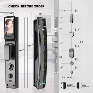 Advanced 3D Face Recognition Smart Door Lock with WiFi & Camera