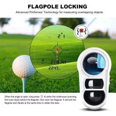 Golf Télémètre avec Pente, Vibration et Batterie Rechargeable