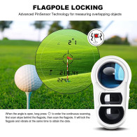 Golf Télémètre avec Pente, Vibration et Batterie Rechargeable