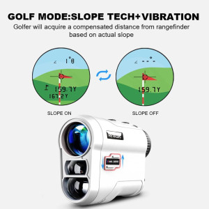 Top Golf Rangefinder: Slope, Pin Lock Vibration & Rechargeable Battery