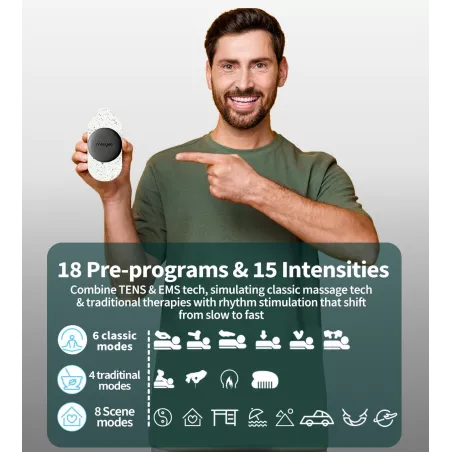 Mooyee M2 : Stimulateur Musculaire TENS Sans Fil - Soulagement Douleur & Récupération Optimale