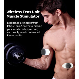 “Wireless TENS Unit & EMS Muscle Stimulator: 18 Modes for Pain Relief”