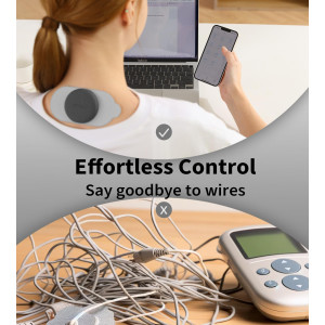 “Wireless TENS Unit & EMS Muscle Stimulator: 18 Modes for Pain Relief”