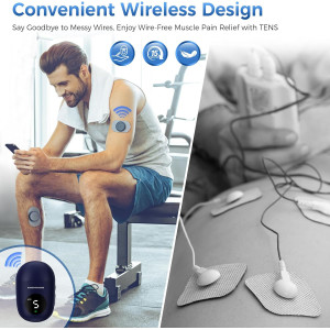 Unité TENS sans fil KingPavonini : soulagement musculaire portable