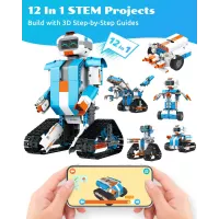 WhalesBot E7 Pro : Robot STEM 12-en-1 pour Enfants - Apprends à Coder en Tamusant !