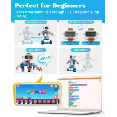 Kit Robot Educatif WhalesBot E7 Pro 12-en-1 pour Enfants