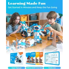 Kit Robot Educatif WhalesBot E7 Pro 12-en-1 pour Enfants