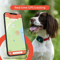 Traceur GPS pour chien - Sans frais d'abonnement (Noir)