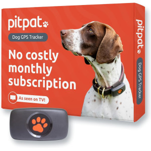 Dog GPS Tracker - No Subscription Fees | Black Pet Locator Device