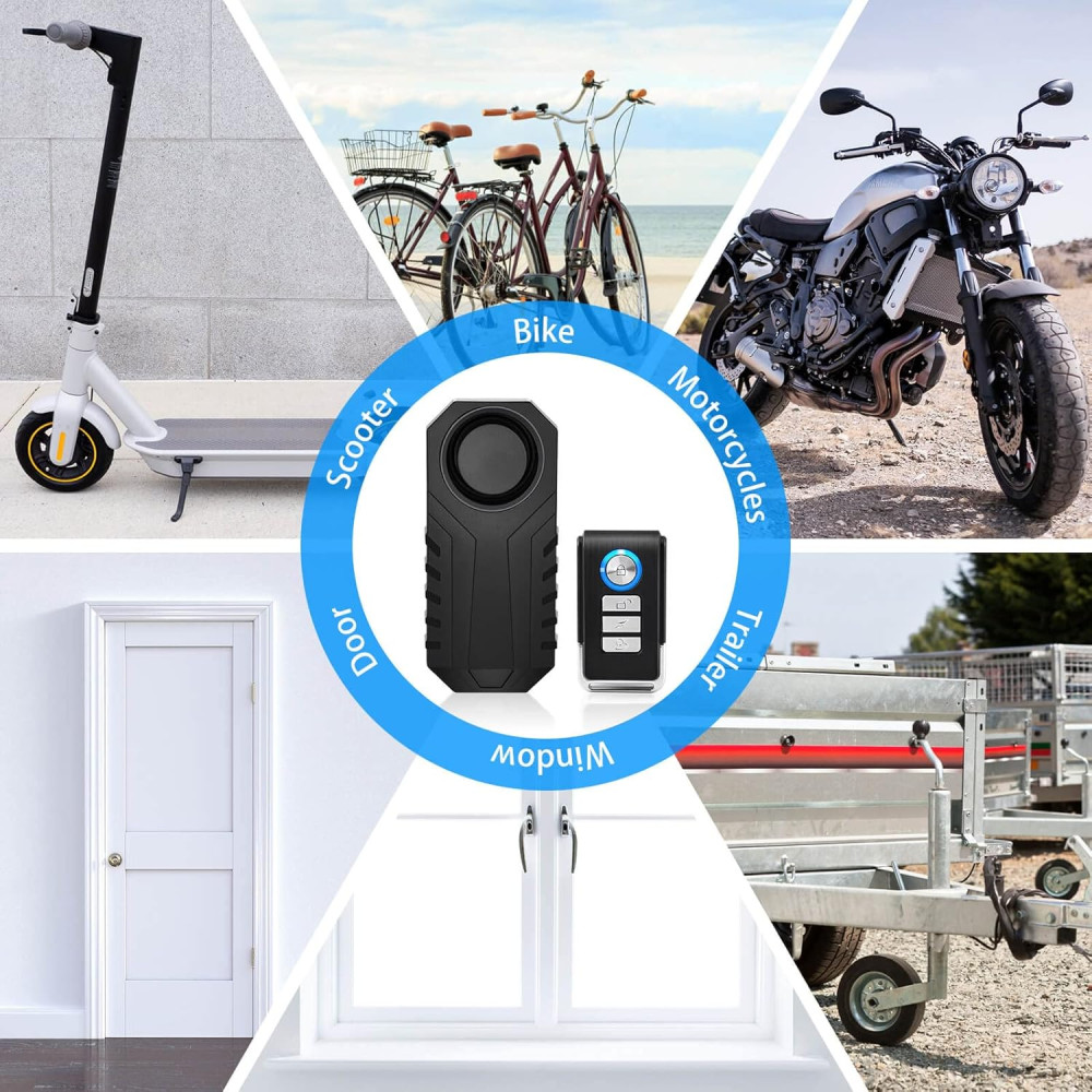 Secure Your Ride: 2Pcs Wireless Bike Alarms with 113dB Sound & IP65 Secure Your Ride: 2Pcs Wireless Bike Alarms with 113dB Sound & IP65