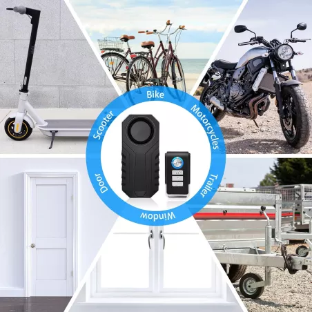 Alarme Vélo Sans Fil 113dB : Sécurité Ébike Étanche IP65