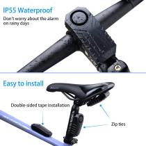 Secure Your Ride: 2Pcs Wireless Bike Alarms with 113dB Sound & IP65