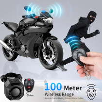 110dB Rechargeable Bike Alarm with Remote - Anti-Theft Wireless Security