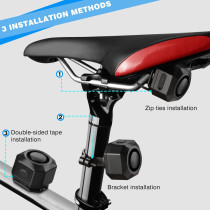110dB Rechargeable Bike Alarm with Remote - Anti-Theft Wireless Security