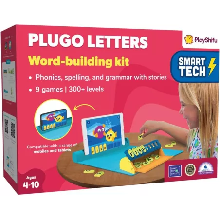 Plugo Lettres PlayShifu : Jeu Éducatif STEM pour Apprendre lAlphabet en Samusant (4-10 ans)