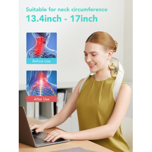 SKG Neck Massager: Deep Tissue Pain Relief & Shiatsu with Heat - FSA/HSA