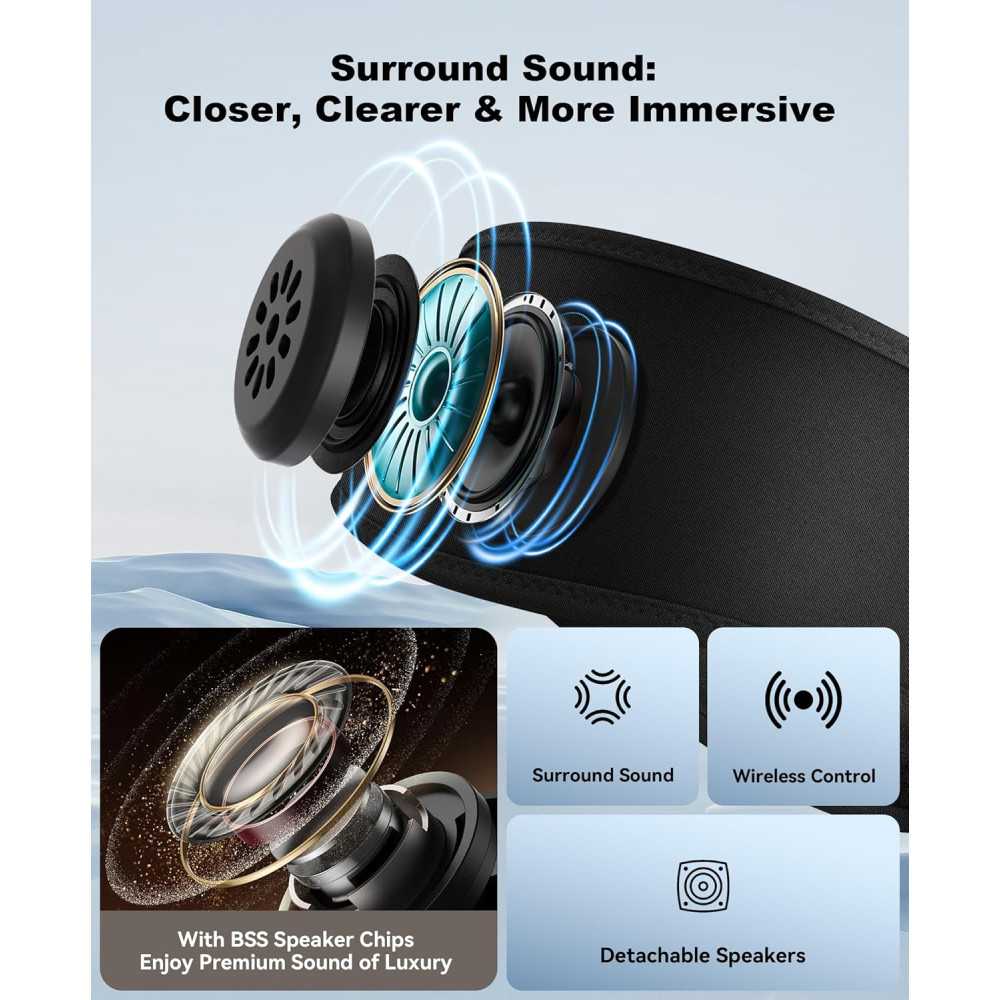 Casque Bluetooth MUSICOZY : écouteurs sans fil confortables