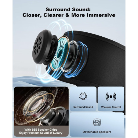 MUSICOZY: Casque de Sommeil Bluetooth 5.4, Écouteurs Ultra-fins pour Sport & Relaxation - Son Immersif, Confort Absolu!