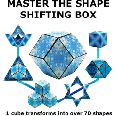 Shashibo: Cube Magique Transformable - Plus de 70 Formes! Anti-Stress & Éducatif (Planète Bleue)