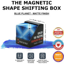 SHASHIBO Shape Shifting Box: Transforming STEM Fidget Cube - Blue Planet