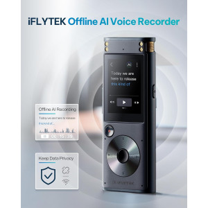 AI Voice Recorder: Secure Offline Recording, 5-Language Transcription
