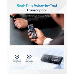 AI Voice Recorder: Secure Offline Recording, 5-Language Transcription