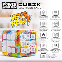 Power Your Fun: Cubik LED Flashing Cube Memory Game for Kids