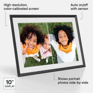 Aura 10.1 HD Digital Picture Frame - Best Gift, Easy Setup via WiFi