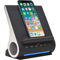 Azpen Dockall D108: 3-in-1 Wireless Charger & Bluetooth Speaker Station
