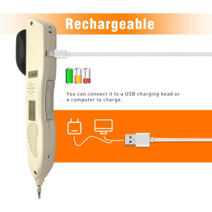 Rechargeable Electronic Acupuncture Pen with 3 Massage Heads