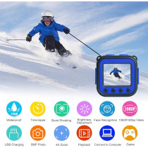 PROGRACE Kids Waterproof Camera - 1080 HD Action Toy for Boys