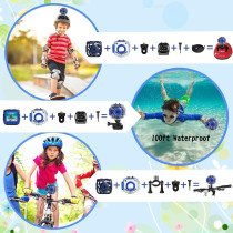 PROGRACE Kids Waterproof Camera - 1080 HD Action Toy for Boys