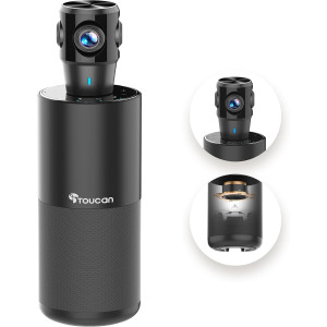 TOUCAN 360° Video Conference Camera - 1080p HD, AI Tracking, Multi-Platform