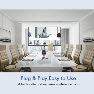 360 Video Conference Camera - Immersive 1080P for Small/Mid Rooms