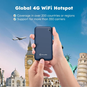 GlocalMe UPP 4G LTE Pocket WiFi: Global Data, No SIM, Travel Ready