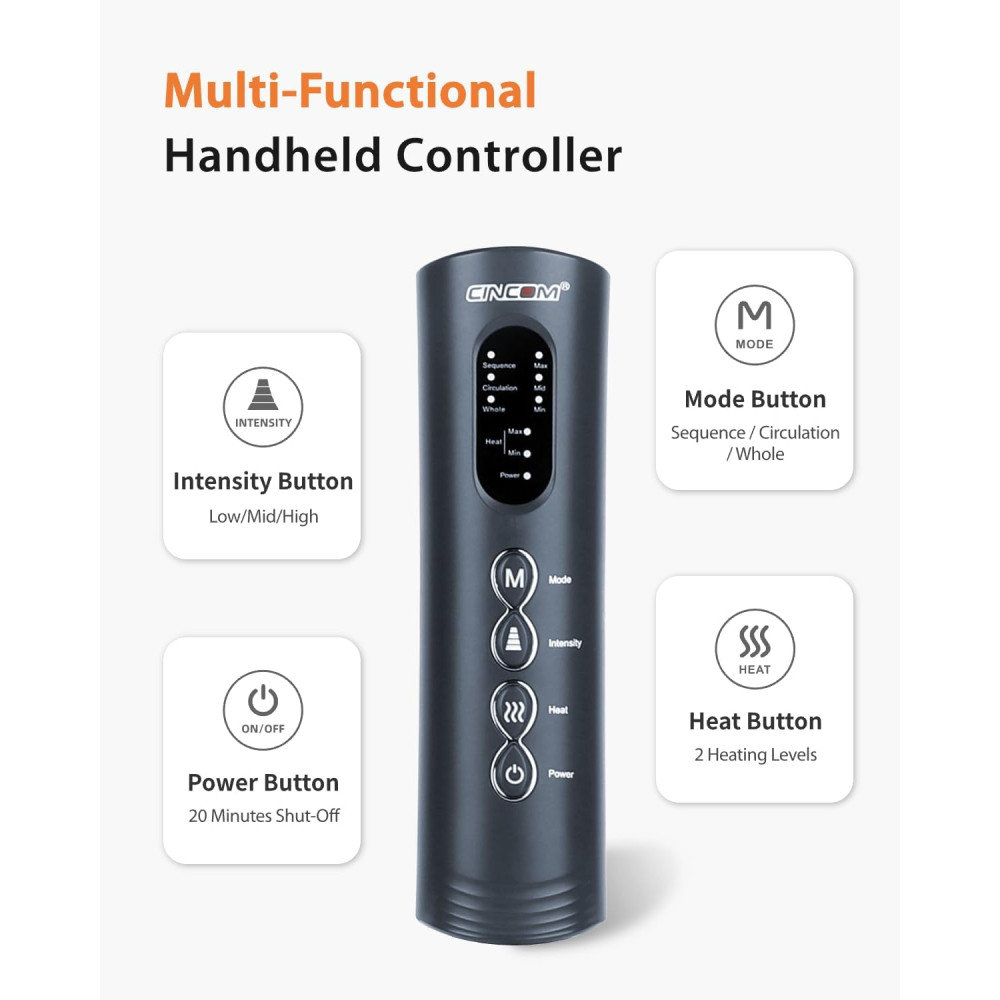 Relieve Pain & Edema with CINCOM Heated Leg Massager & Compression Relieve Pain & Edema with CINCOM Heated Leg Massager & Compression