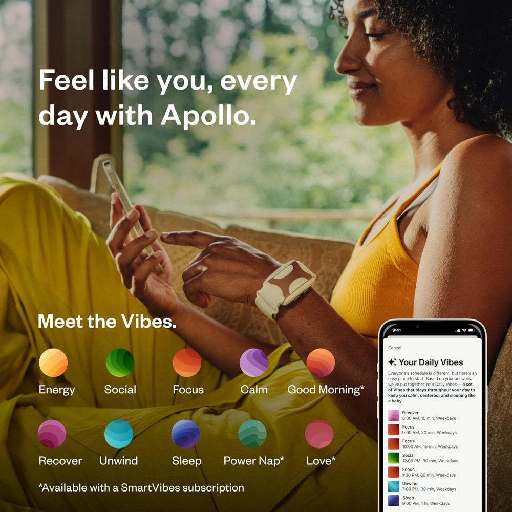 Apollo Neuro: Sleep Aid & Stress Relief Wearable for Calm & Balance Apollo Neuro: Sleep Aid & Stress Relief Wearable for Calm & Balance