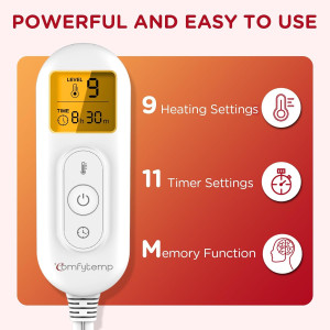 Comfytemp Upgraded Heating Pad for Back Pain Relief - FSA HSA Eligible