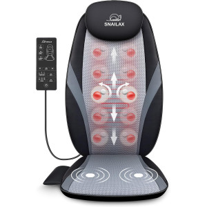 Snailax Shiatsu Massage Cushion with Heat - Ultimate Back Relief