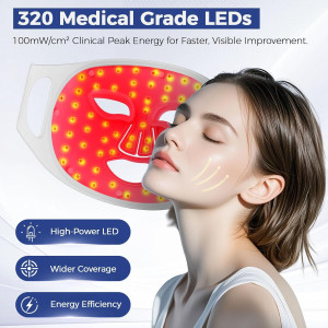 Advanced Red Light Therapy Face Mask: Acne, Wrinkles & Rejuvenation