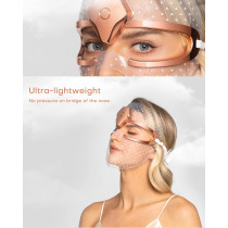 NEWKEY Ultra-Lightweight LED Face Mask - Red & Blue Light Therapy for Wrinkles & Acne, 10-Minute Treatment