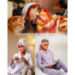 NEWKEY Ultra-Lightweight Cordless Red Light Therapy Mask for Skin