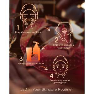 NEWKEY Ultra-Lightweight Cordless Red Light Therapy Mask for Skin