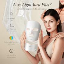 Project E Beauty LightAura Plus LED Face & Neck Mask | 7-Color Photon Therapy for Anti-Aging & Spot Removal