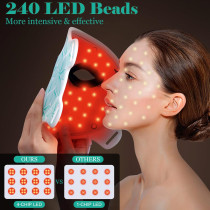 7+1 Colors LED Face Mask: Portable Red Light Therapy for Anti-Aging