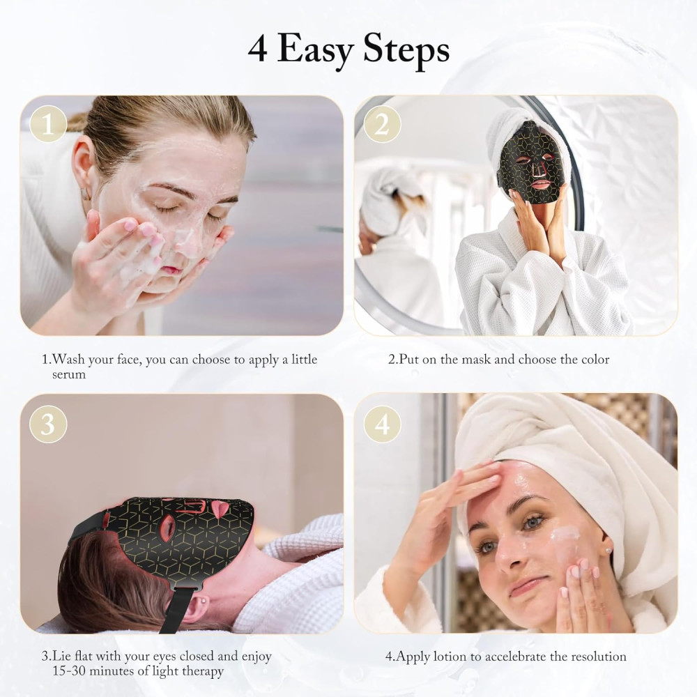 Portable 7-Mode Red Light Therapy Mask for Anti-Aging Skincare Portable 7-Mode Red Light Therapy Mask for Anti-Aging Skincare