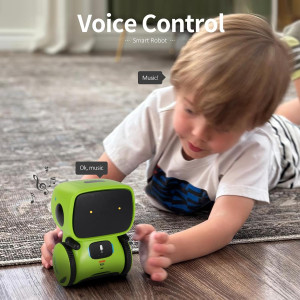 GILOBABY Smart Talking Robot — Voice control, dancing, singing & recording, perfect gift for kids 3+ in green!