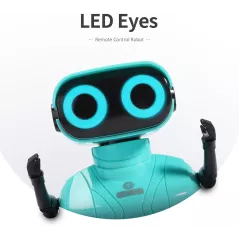 GILOBABY Remote Control Robot Toy — LED eyes, dance moves, music & flexible arms, perfect birthday gift in blue!