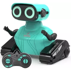 Robot Télécommandé GILOBABY: Danse, Musique & LED - Le Cadeau Idéal 3+ Ans (Bleu)