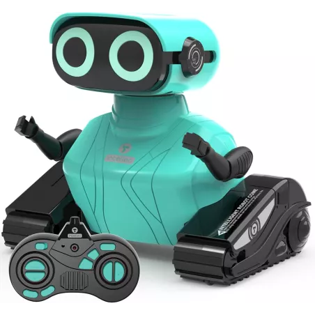 Robot Télécommandé GILOBABY: Danse, Musique & LED - Le Cadeau Idéal 3+ Ans (Bleu)